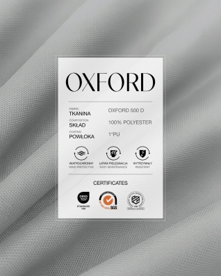 Полиэстеровая ткань Oxford 500D PU (336) светло  серый