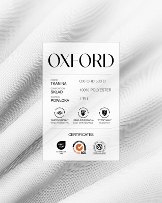 Tkanina poliestrowa Oxford 500D PU (501) biała