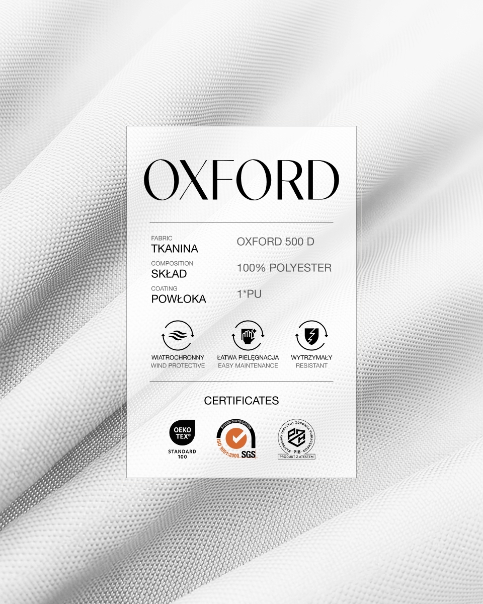 Polyester-Oxford-Stoff 500D PU (501) Weiß