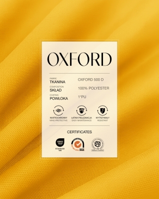 Tkanina poliestrowa Oxford 500D PU (506) żółta