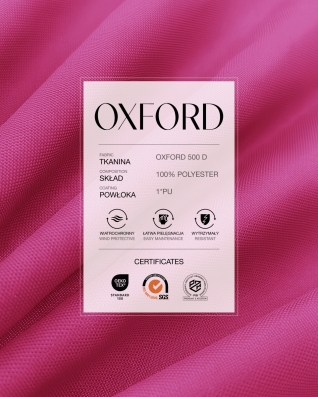 Tkanina poliestrowa Oxford 500D PU (516) różowa