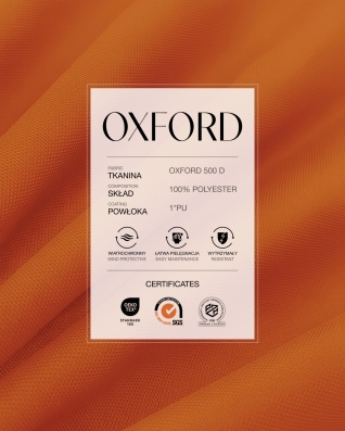Полиэстеровая ткань Oxford 500D PU (523) оранжевый