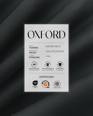 Tkanina poliestrowa Oxford 500D PU (580) czarna