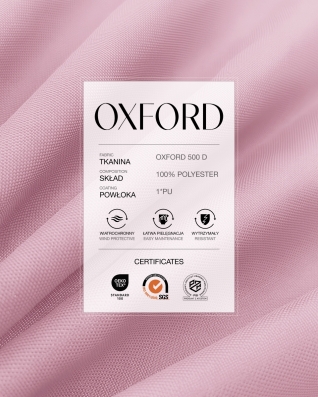 Polyester-Oxford-Stoff 500D PU (811) Hellrosa