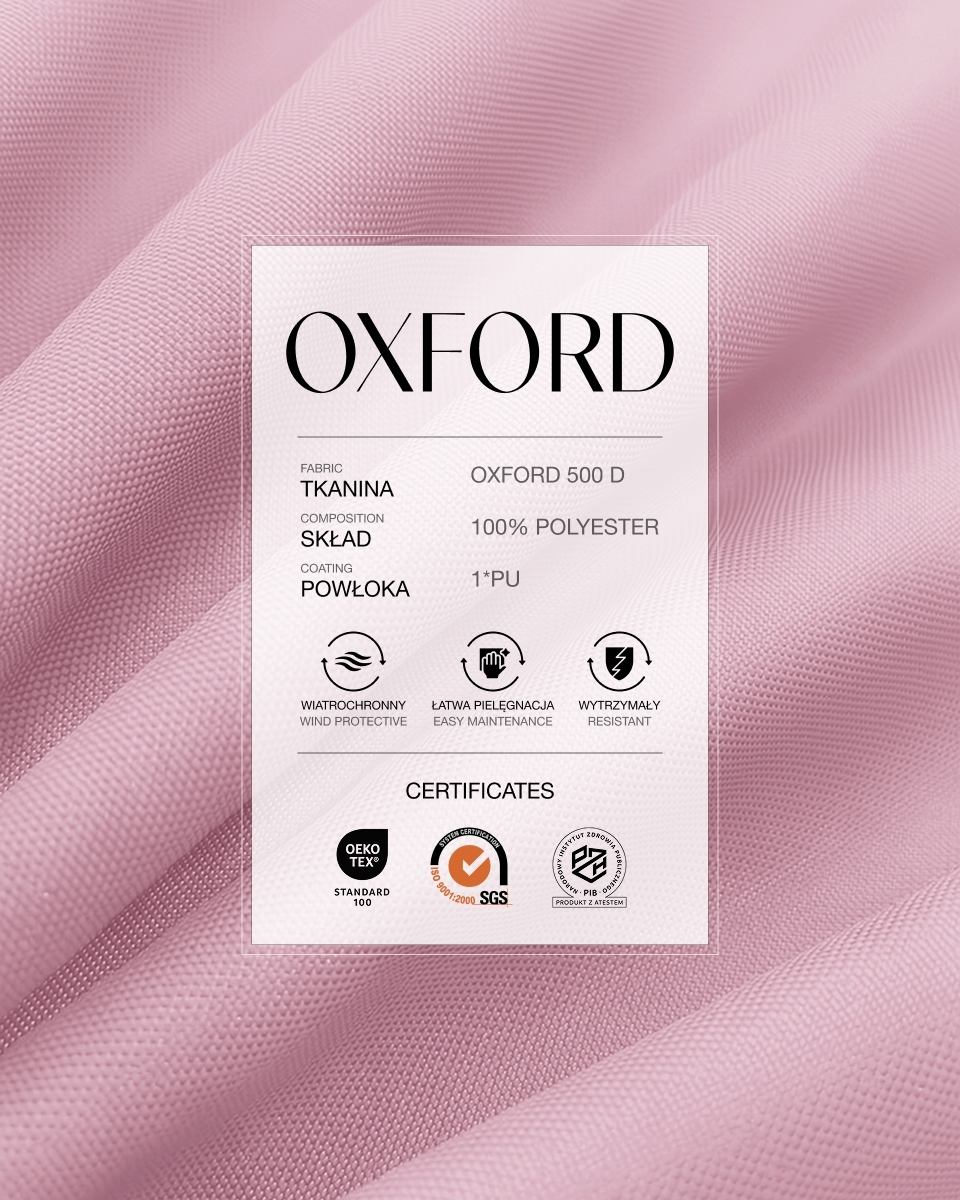 Полиэстеровая ткань Oxford 500D PU (811) светло розовый Полиэстеровая ткань Oxford 500D PU (811) светло розовый
