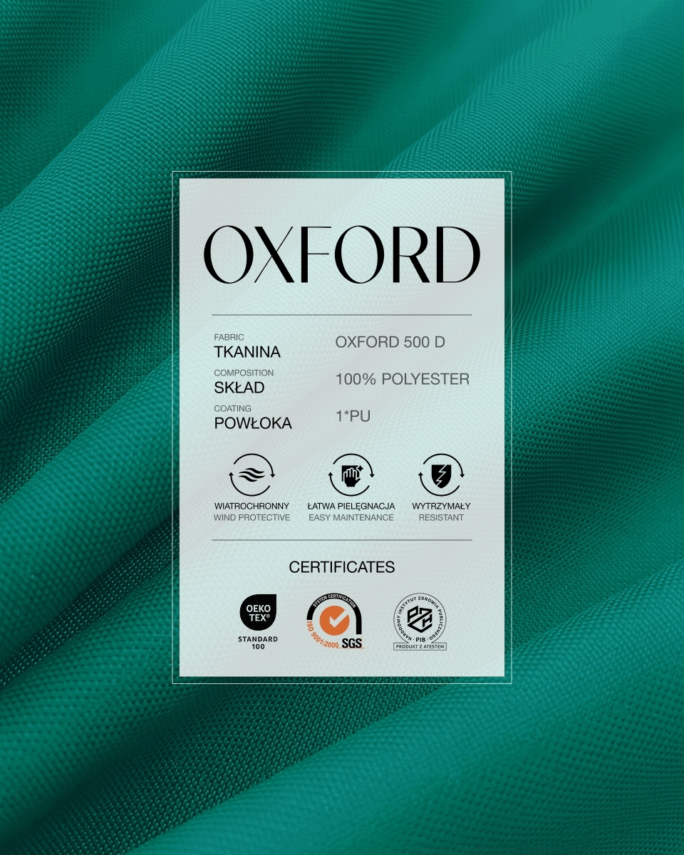Polyesterová tkanina Oxford 500D PU (906) tyrkysová Polyesterová tkanina Oxford 500D PU (906) tyrkysová