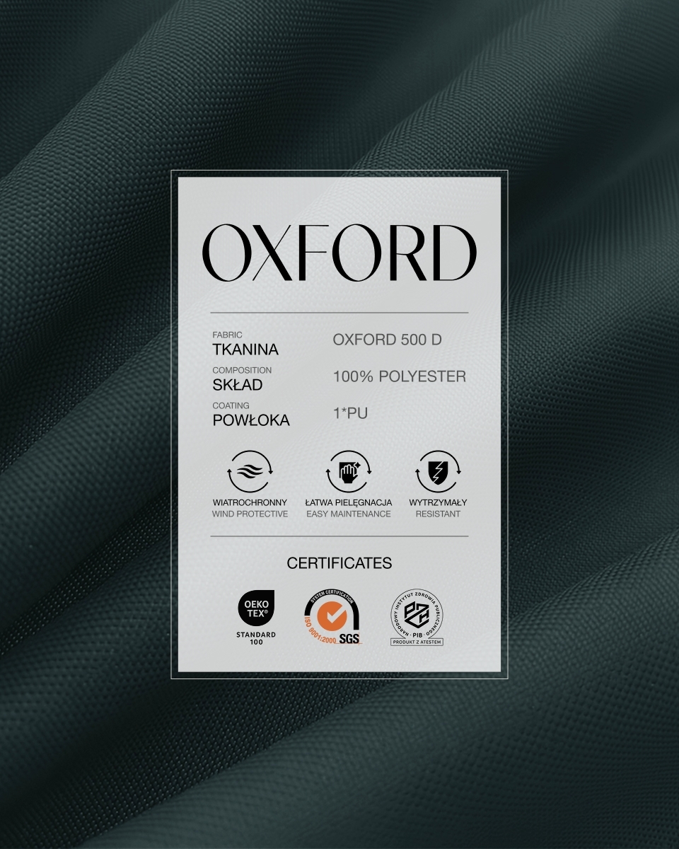 Tkanina poliestrowa Oxford 500D PU (156) ciemnoszara