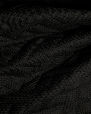 Quilted polyester fabric Oxford 600d pu*2 waterproof premium (580) black 160 cm