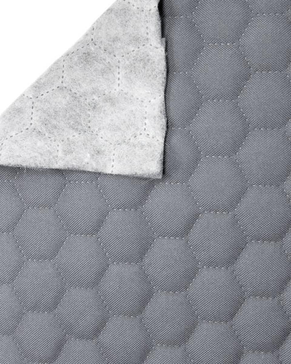 Quilted polyester fabric Oxford 600d pu*2 waterproof honeycomb (032) light grey 160 cm