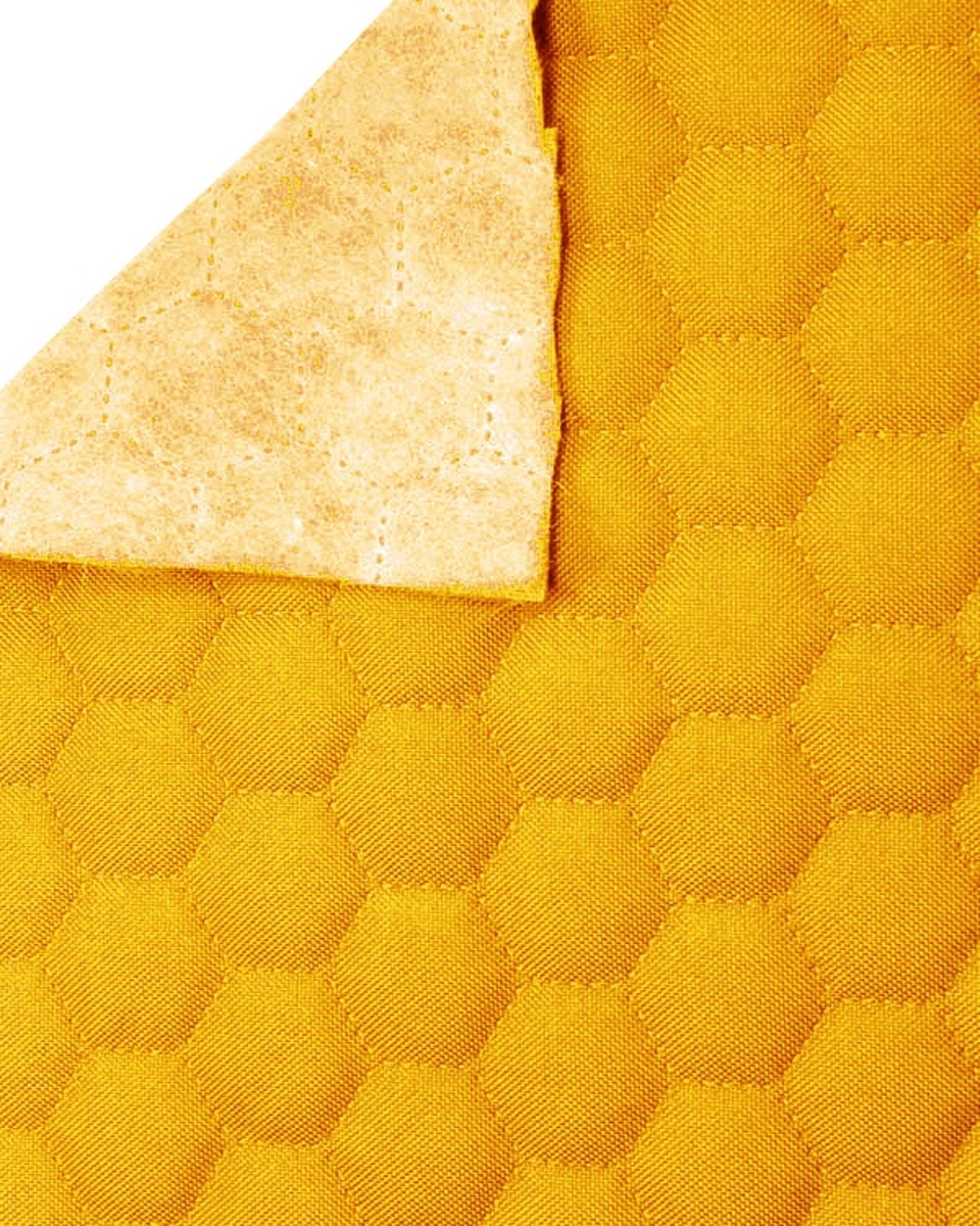Polyester-steppstoff 600d pu-beschichtet bienenwabe gelb 160 cm