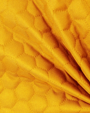 Quilted polyester fabric Oxford 600d pu*2 waterproof honeycomb (056) yellow 160 cm