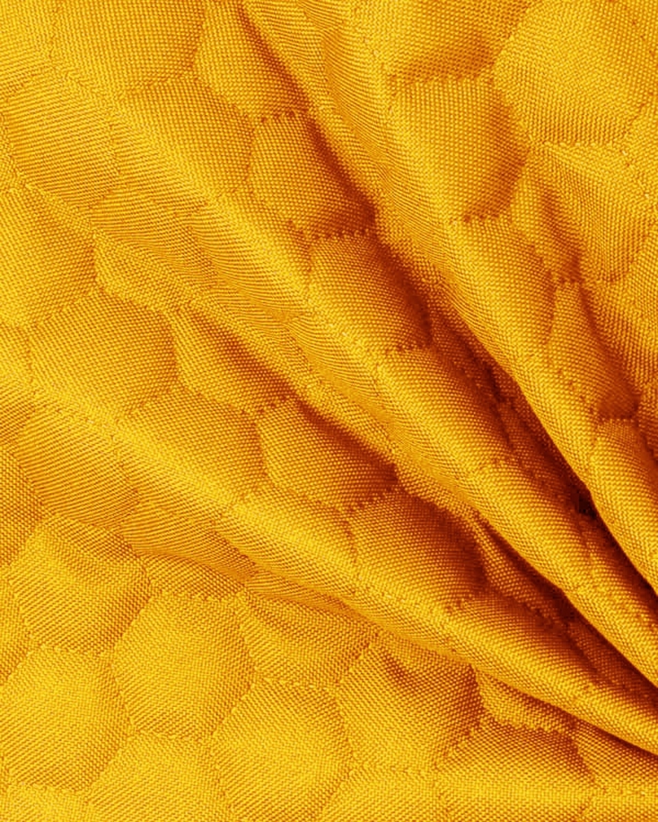 Quilted polyester fabric Oxford 600d pu*2 waterproof honeycomb (056) yellow 160 cm