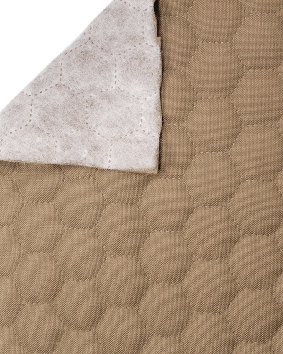 Quilted polyester fabric Oxford 600d pu*2 waterproof honeycomb (098) beige 160 cm