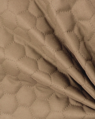 Quilted polyester fabric Oxford 600d pu*2 waterproof honeycomb (098) beige 160 cm