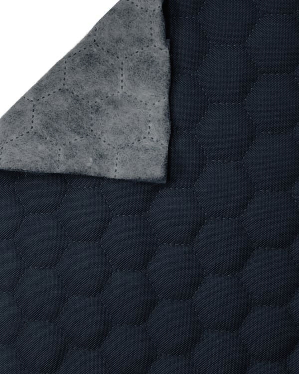 Quilted polyester fabric Oxford 600d pu*2 waterproof honeycomb (117) navy blue 160 cm