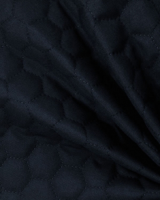 Quilted polyester fabric Oxford 600d pu*2 waterproof honeycomb (117) navy blue 160 cm