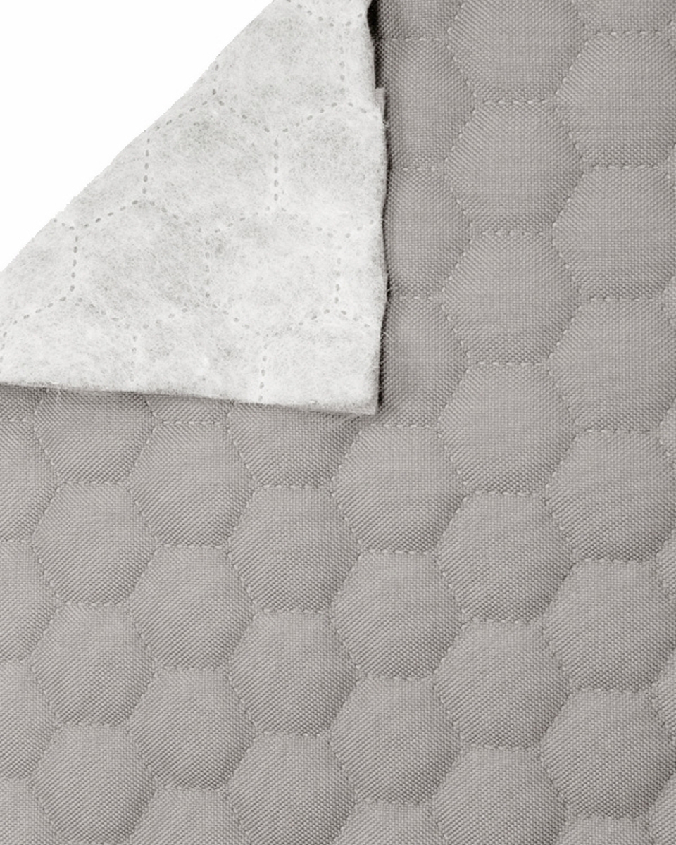 Quilted polyester fabric Oxford 600d pu*2 waterproof honeycomb (119) grey 160 cm