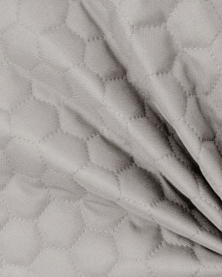 Quilted polyester fabric Oxford 600d pu*2 waterproof honeycomb (119) grey 160 cm