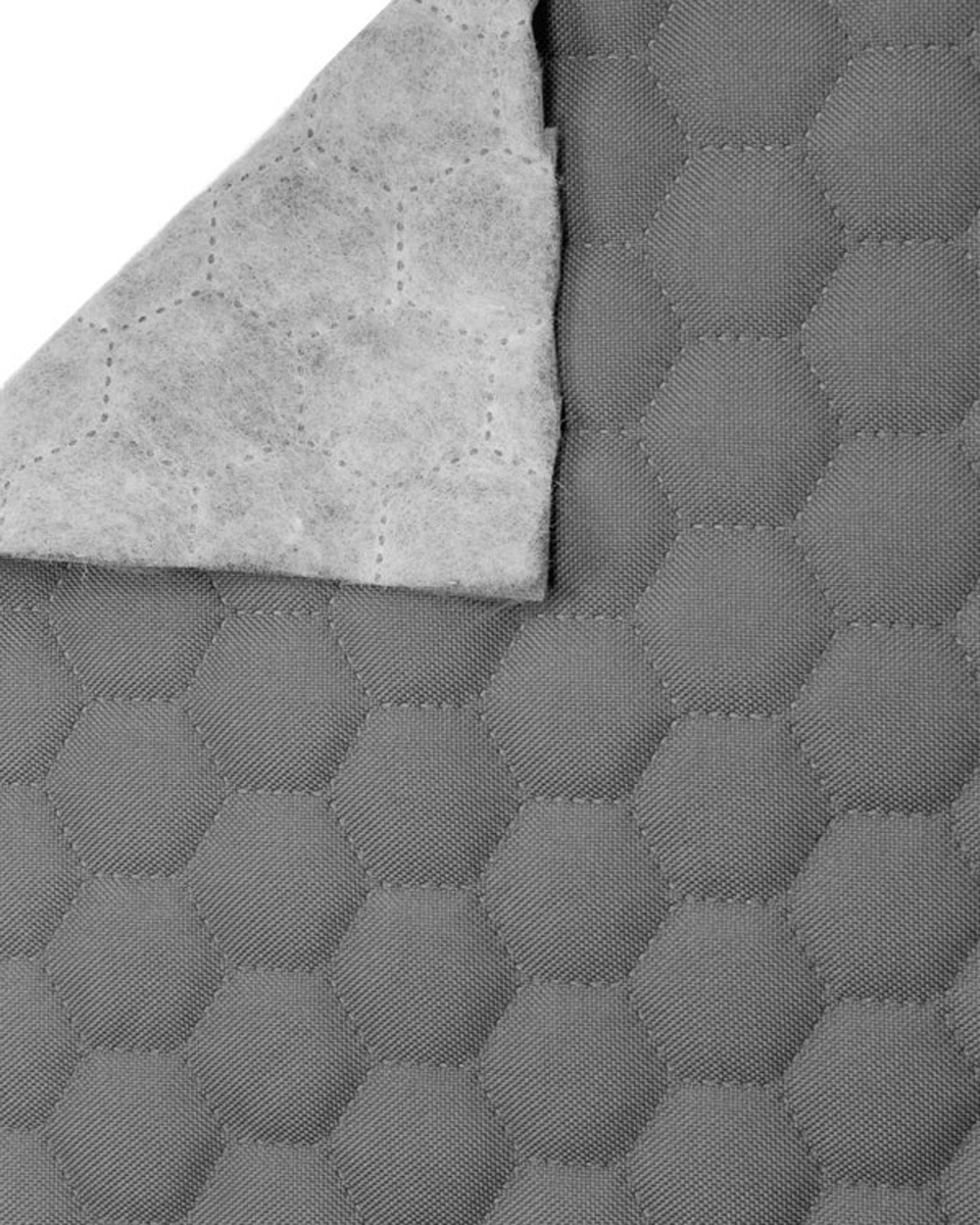 Polyester-steppstoff 600d pu-beschichtet bienenwabe grau 160 cm