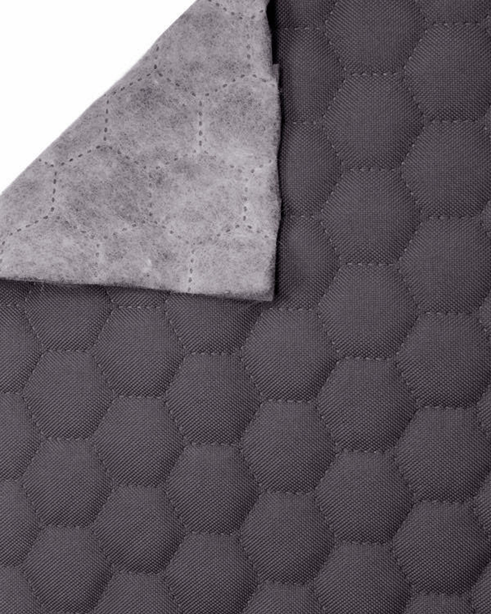 Quilted polyester fabric Oxford 600d pu*2 waterproof honeycomb (155) grey 160 cm
