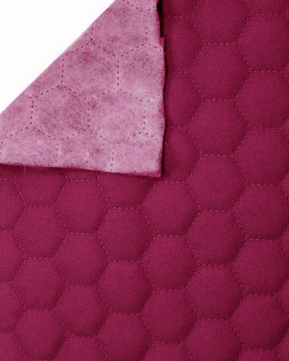 Quilted polyester fabric Oxford 600d pu*2 waterproof honeycomb (299) amaranth 160 cm