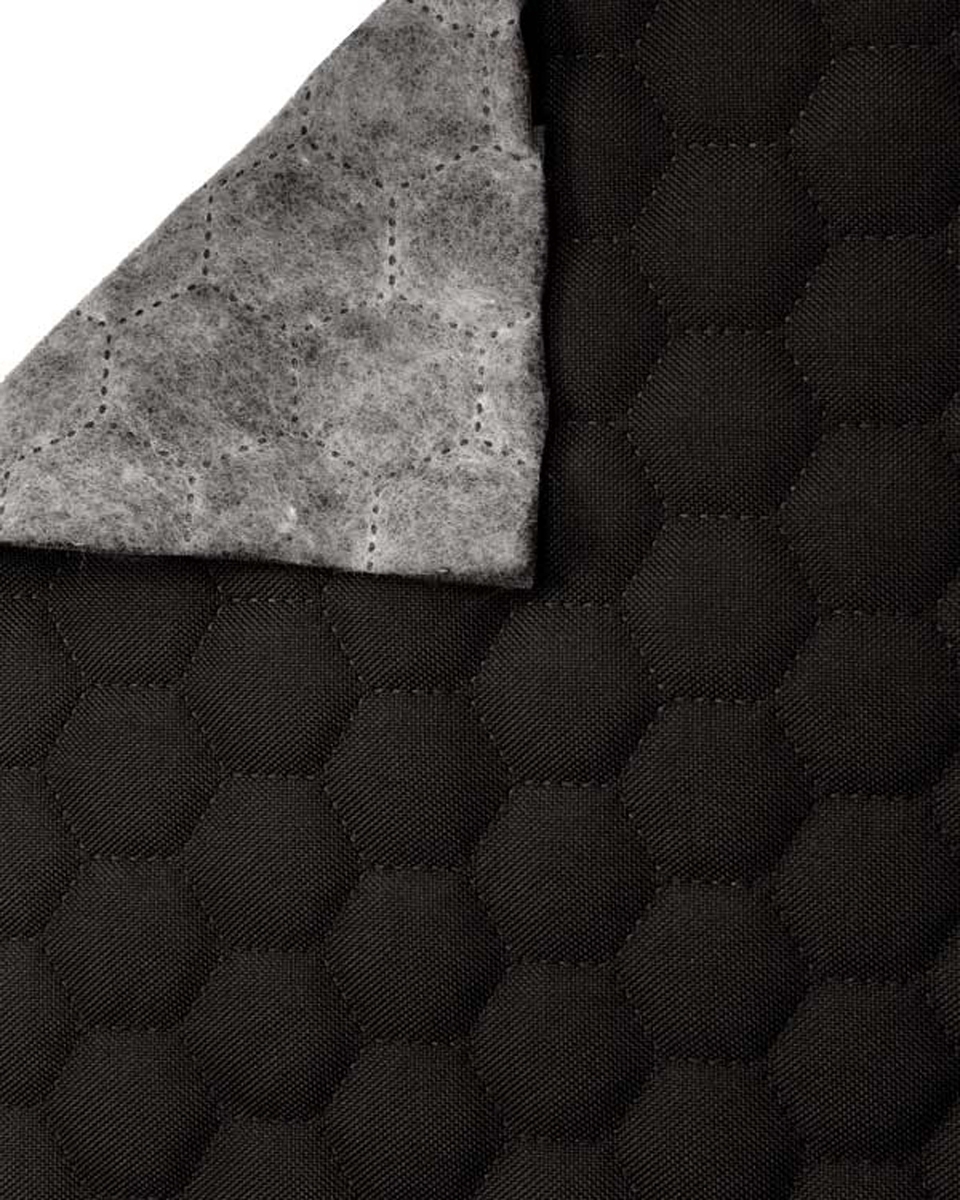 Quilted polyester fabric Oxford 600d pu*2 waterproof honeycomb (306) dark grey 160 cm