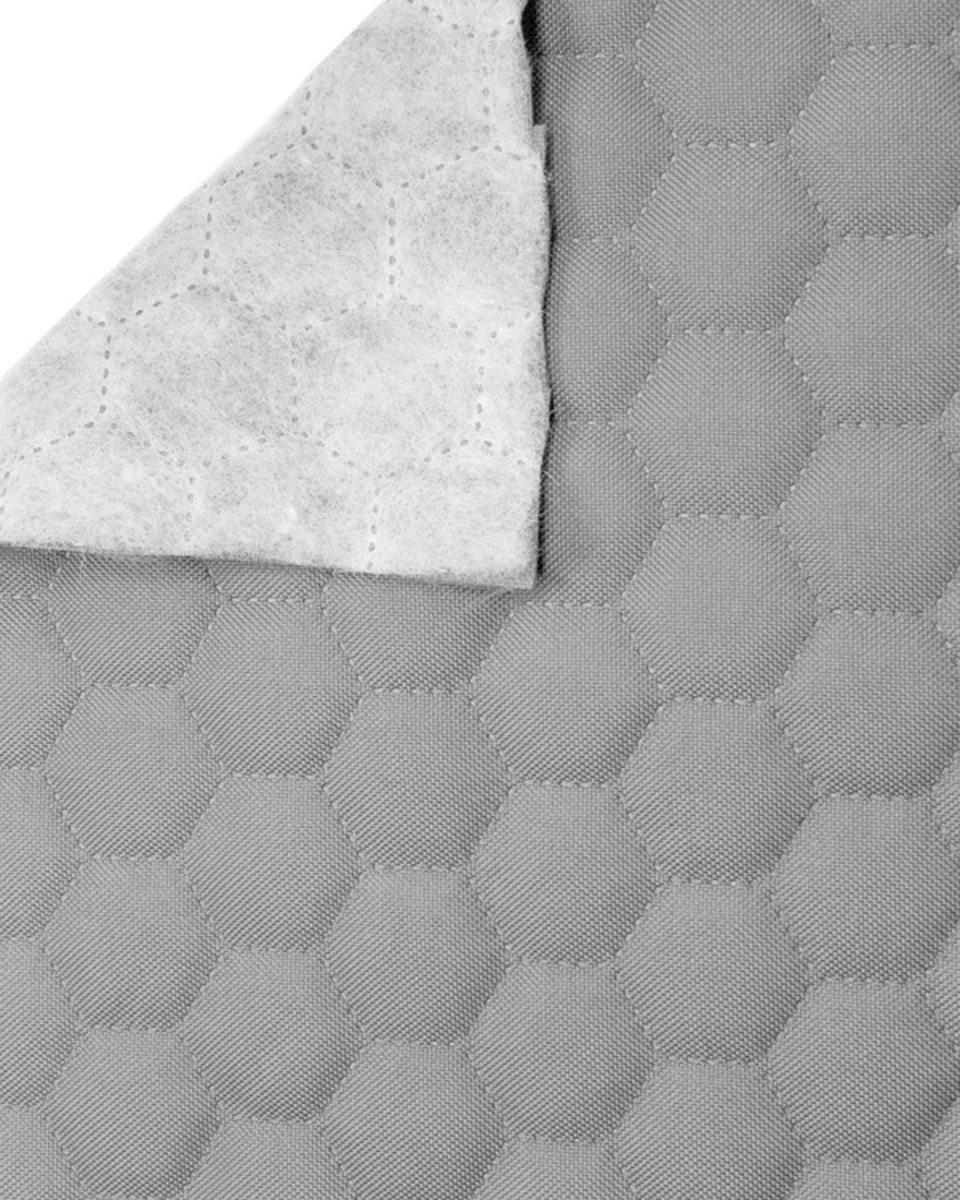 Quilted polyester fabric Oxford 600d pu*2 waterproof honeycomb (336) light grey 160 cm