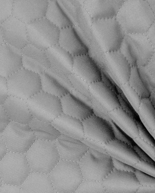 Polyester-steppstoff 600d pu-beschichtet bienenwabe hellgrau 160 cm