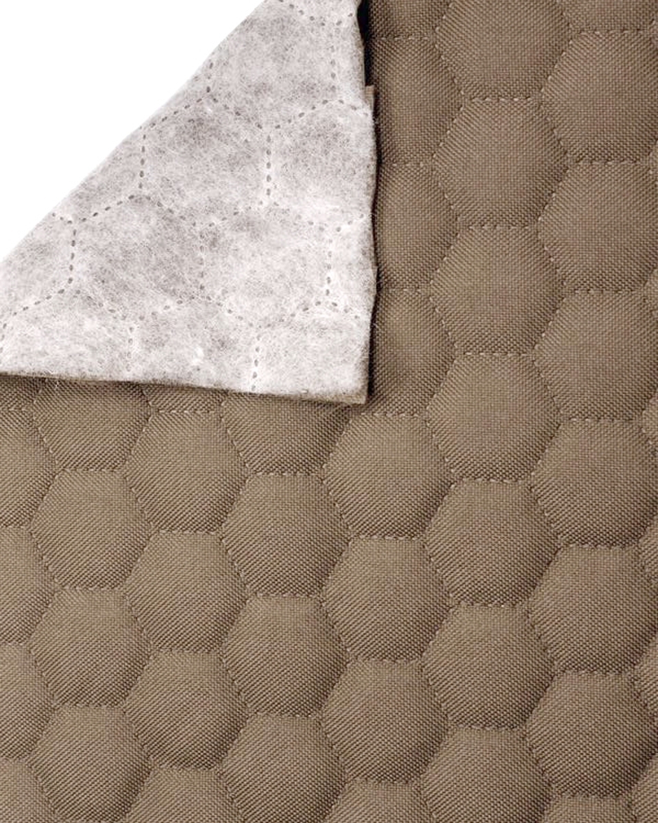 Polyester-steppstoff 600d pu-beschichtet bienenwabe (894)dunkelbeige 160 cm