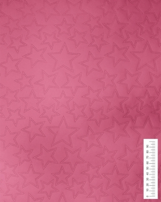 GESTEPPT KUNSTLEDER STERNE DUNKELROSA 140 CM 1 LM