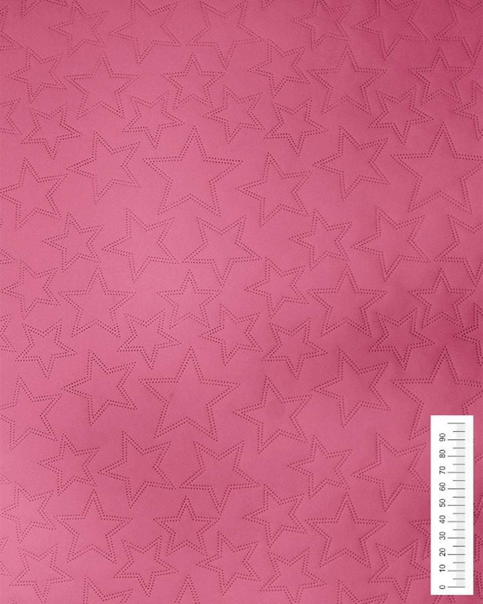 IMITATION QUILTED LEATHER STARS DARK PINK 140 CM 1 MB