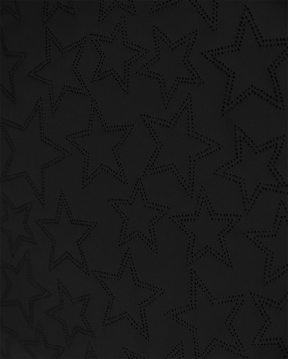 IMITATION QUILTED LEATHER STARS BLACK 140 CM 1 MB