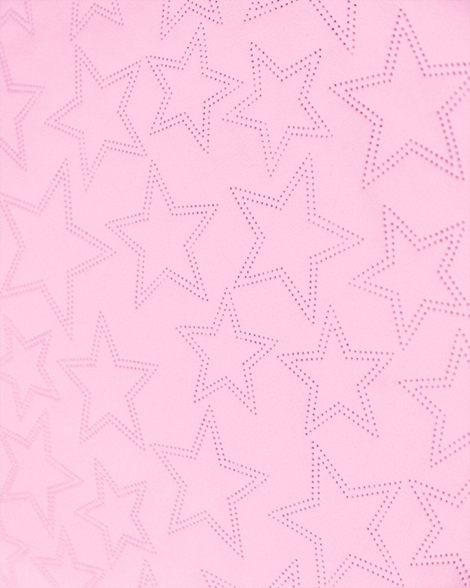 IMITATION QUILTED LEATHER STARS LIGHT PINK 140 CM 1 MB