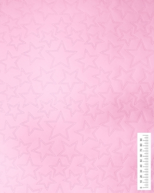 GESTEPPT KUNSTLEDER STERNE HELL-ROSA 140 CM 1 LM