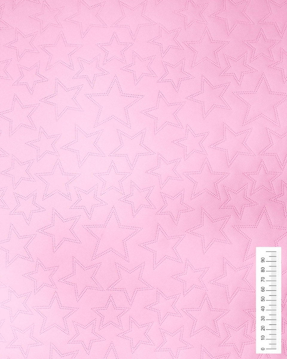 GESTEPPT KUNSTLEDER STERNE HELL-ROSA 140 CM 1 LM