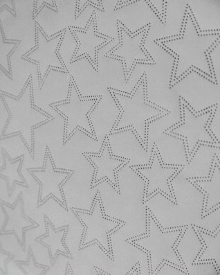 IMITATION QUILTED LEATHER STARS LIGHT GREY 140 CM 1 MB