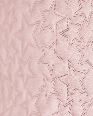 IMITATION QUILTED LEATHER STARS PEARL PINK 140 CM 1 MB