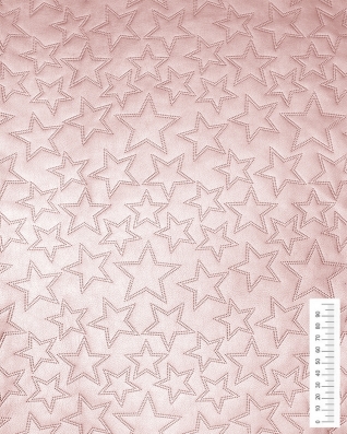 IMITATION QUILTED LEATHER STARS PEARL PINK 140 CM 1 MB
