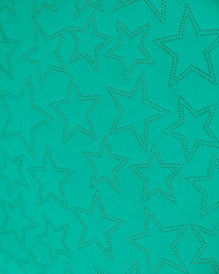 IMITATION QUILTED LEATHER STARS TURQUOISE 140 CM 1 MB