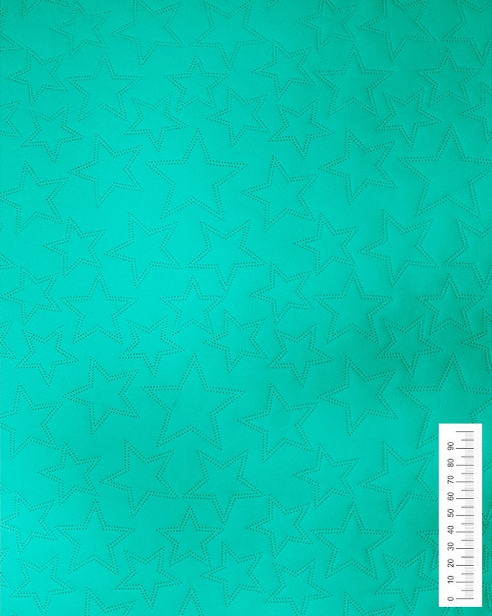 IMITATION QUILTED LEATHER STARS TURQUOISE 140 CM 1 MB