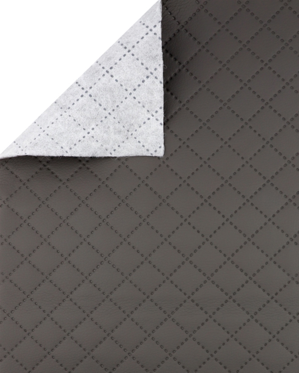 IMITATION QUILTED LEATHER STARS GREY 140 CM 1 MB