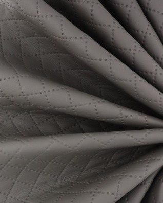 IMITATION QUILTED LEATHER STARS GREY 140 CM 1 MB