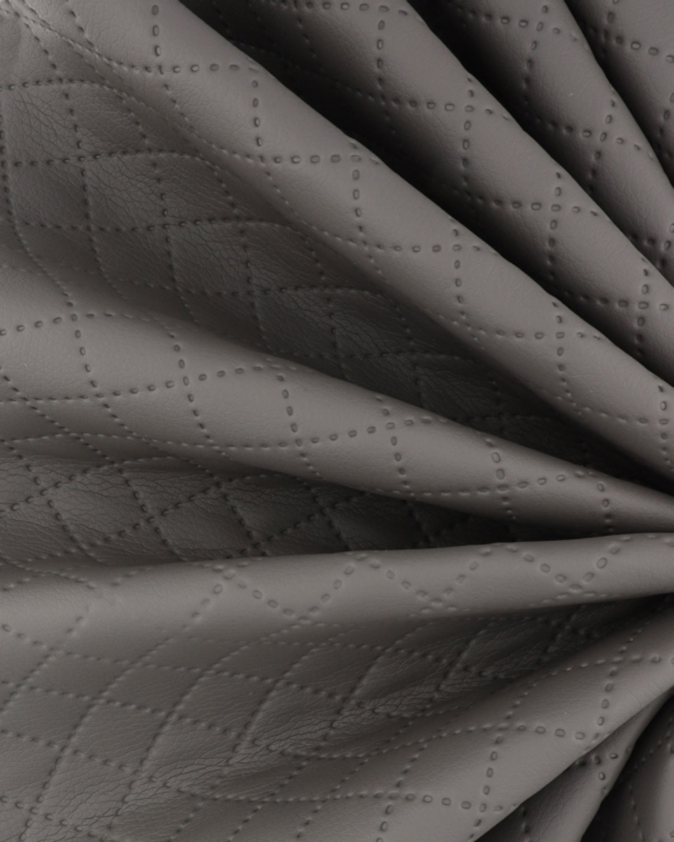 IMITATION QUILTED LEATHER STARS GREY 140 CM 1 MB
