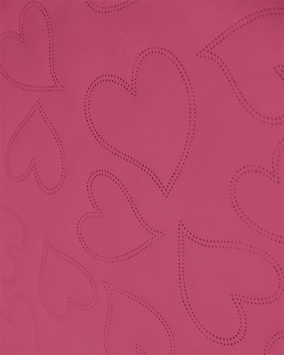 IMITATION QUILTED LEATHER HEARTS DARK PINK 140 CM 1 MB