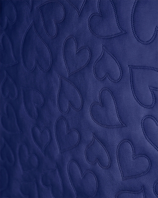 IMITATION QUILTED LEATHER HEARTS RED 140 CM 1 MB