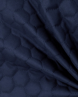 Quilted polyester fabric Oxford 600d pu*2 waterproof honeycomb (058) navy blue 160 cm